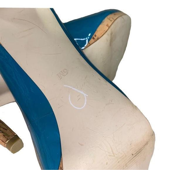 Talbot TEAL AND CORE WITH METALLIC ACCENT HEELS SIZE 6 - Picture 6 of 9